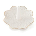 Ivory Bloom Ceramic Ring Holder