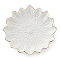 Ivory Petal Embossed Decorative Tray