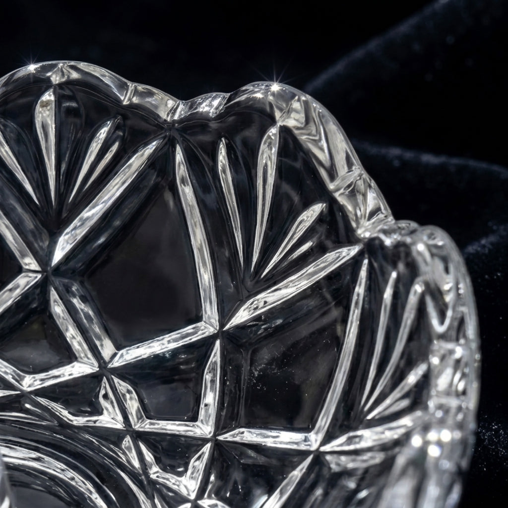 Crystal Petal Glass Ring Holder