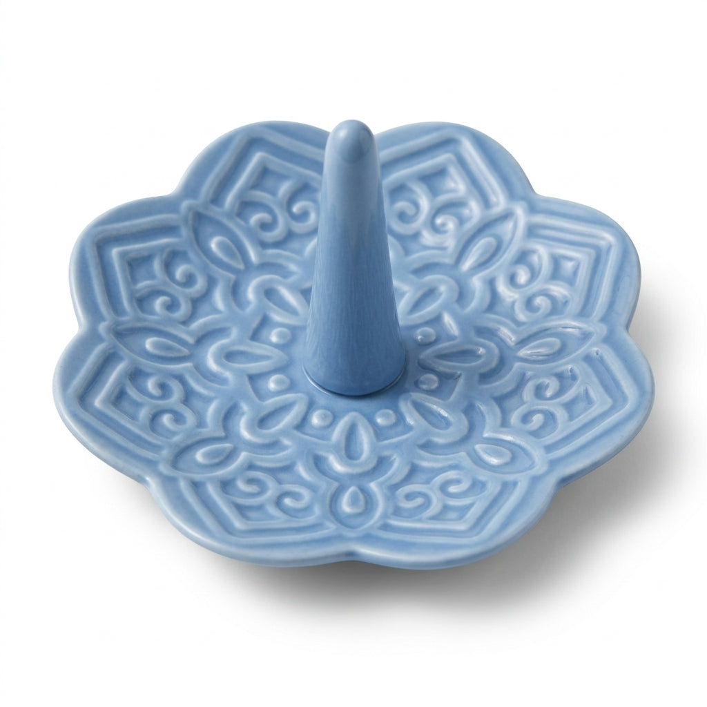 Sky Bloom Ceramic Ring Holder