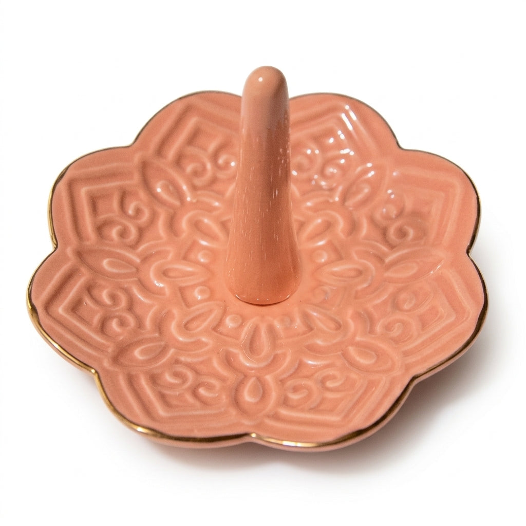 Blush Bloom Ceramic Ring Holder