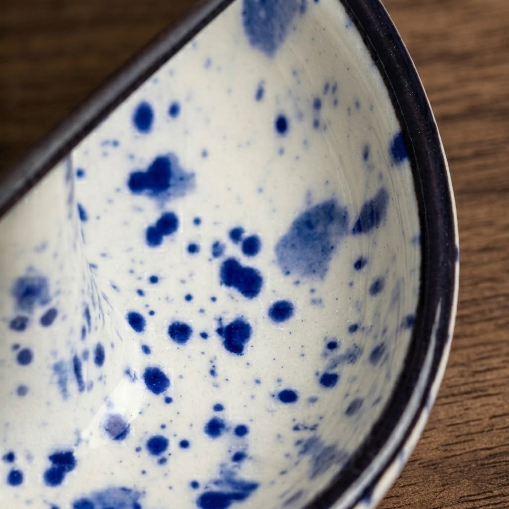 Blue Speckled Ceramic Ring Holder