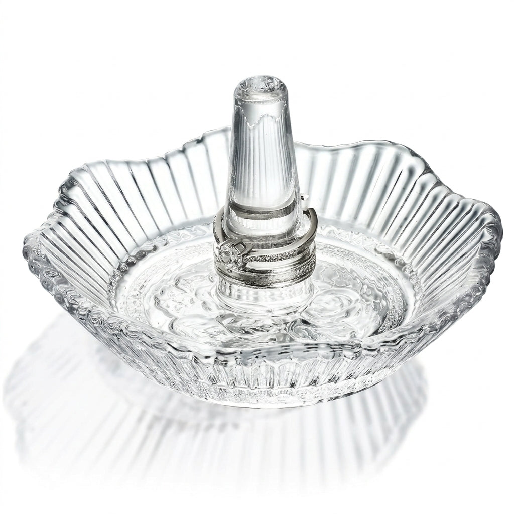 Radiant Clear Glass Ring Holder