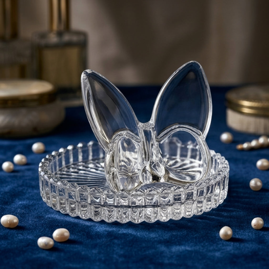 Crystal Butterfly Ring Holder Tray