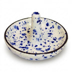 Blue Speckled Ceramic Ring Holder