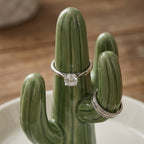 Ceramic Saguaro Cactus Ring Holder and Jewelry Dish