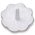 White Bloom Ceramic Ring Holder