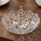 Crystal Petal Glass Ring Holder