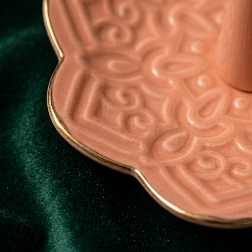 Blush Bloom Ceramic Ring Holder