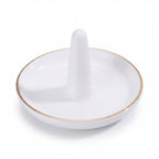 Classic Ivory Ceramic Ring Holder