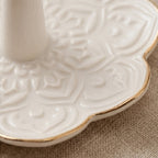 Ivory Bloom Ceramic Ring Holder