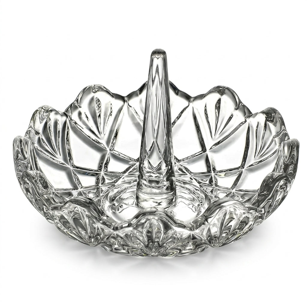 Crystal Petal Glass Ring Holder